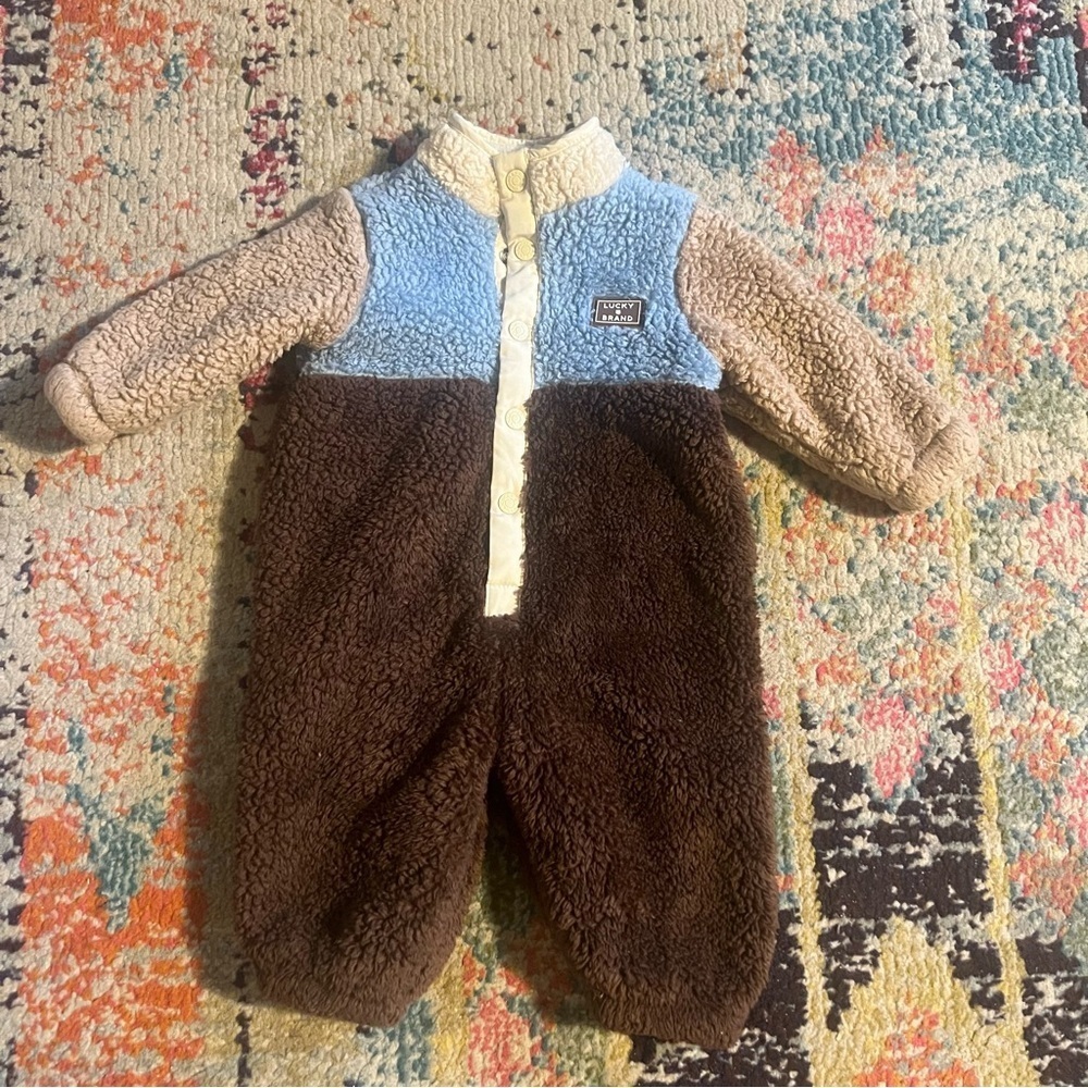 Lucky Brand Baby Boys' Boys' Footless Coverall Button 3-6 M